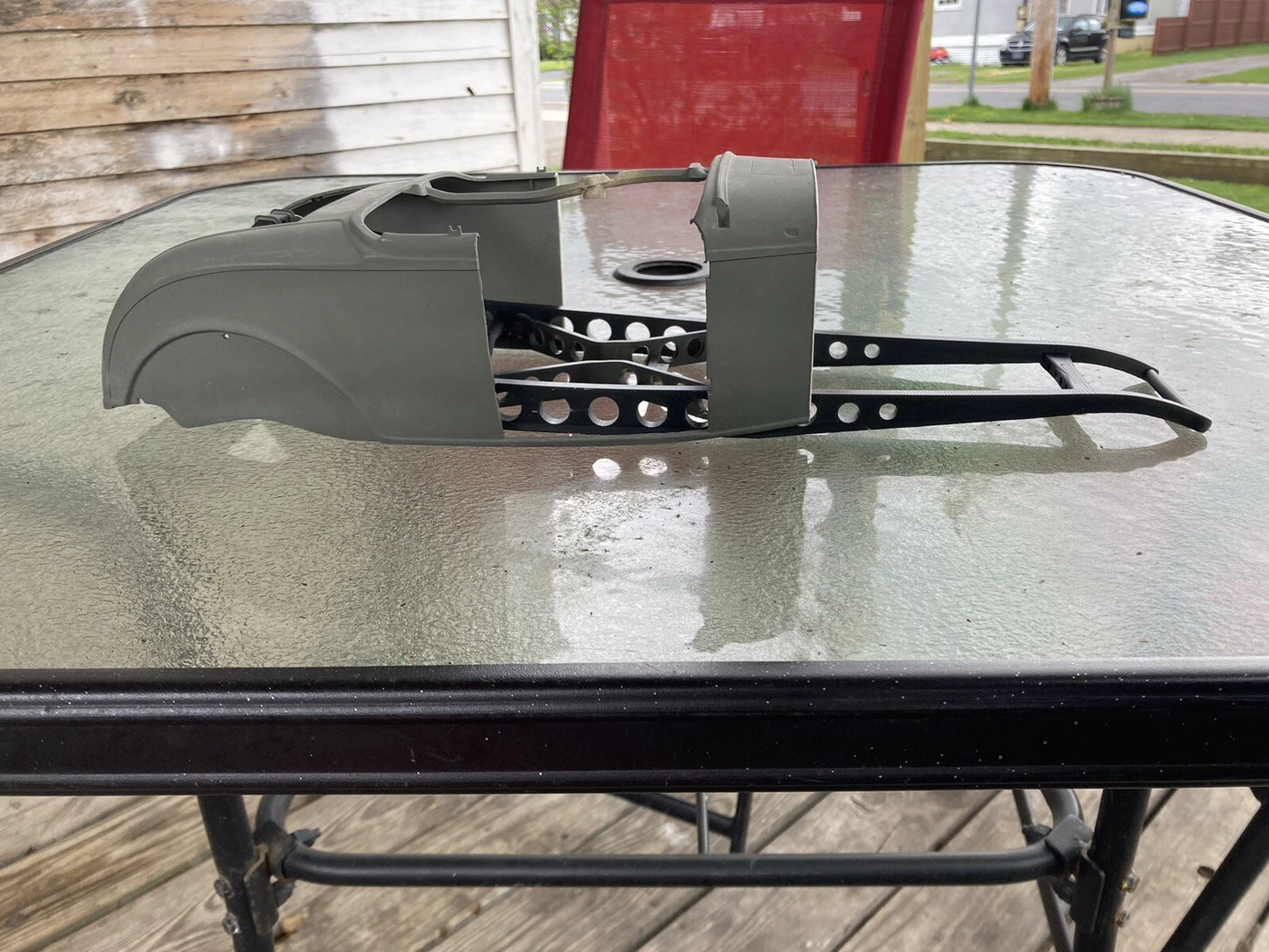 Custom Bobbed Drilled and Pinched 32 Big Deuce Frame. With Straight Bar